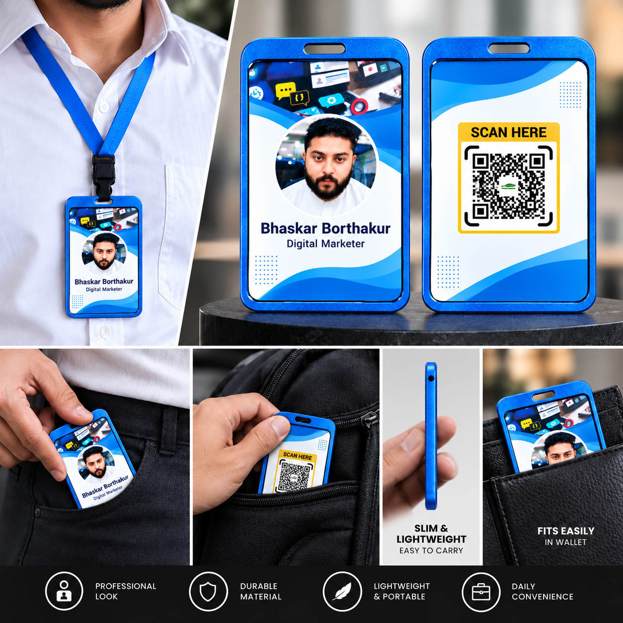 Blue Metal ID Card - Image 2