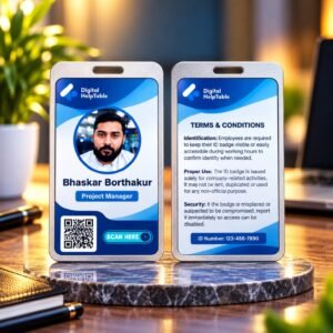 Silver Metal ID Card
