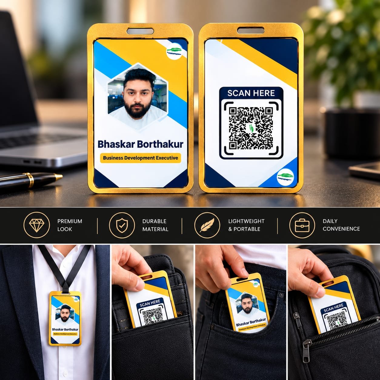 Golden Metal ID Card - Image 2
