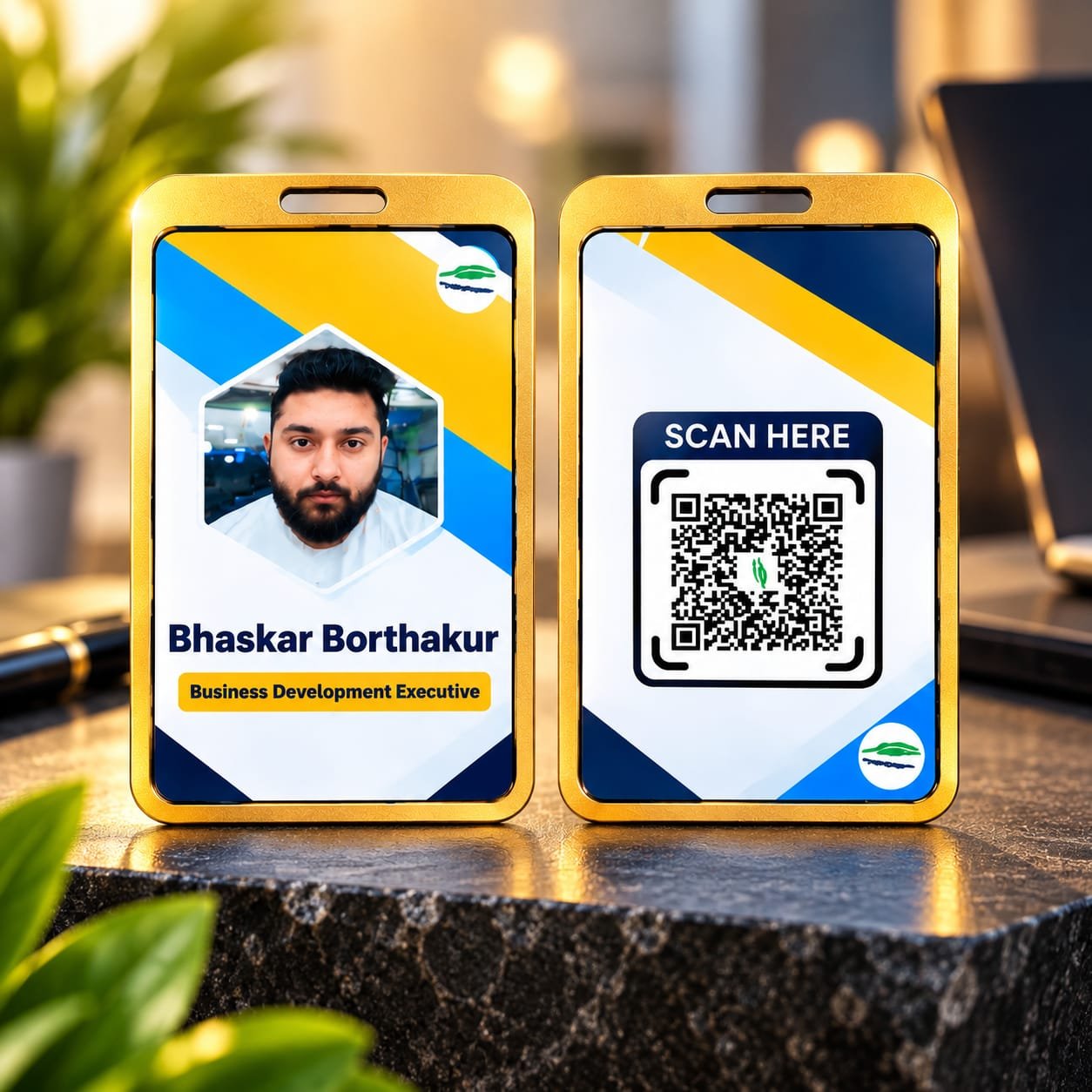 Golden Metal ID Card